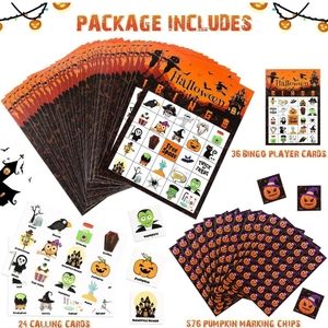 Halloween Bingo Game, 36 Player Card Pack. Halloween Party Supplies